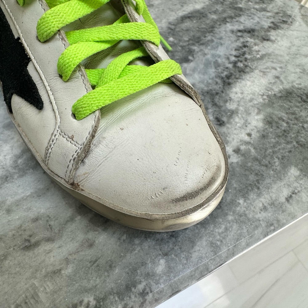 Golden Goose Super-Star White and Black Women’s Sneakers - Picture 7 of 9